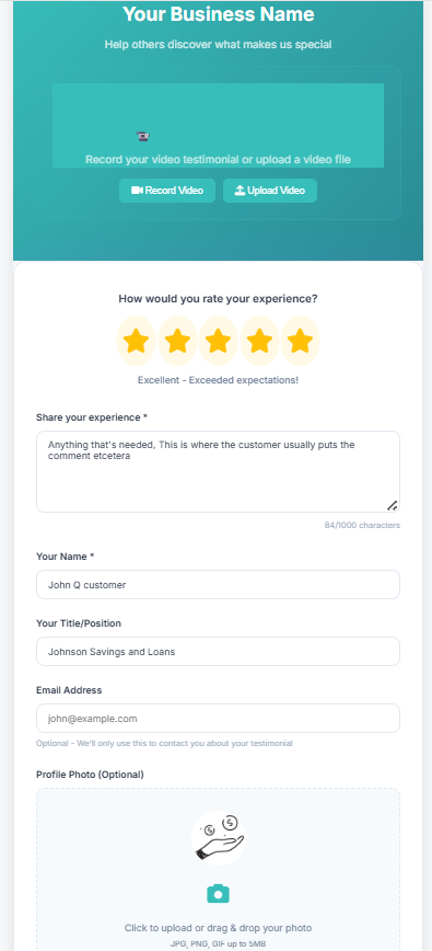 Beautiful Testimonial Display - See your results
